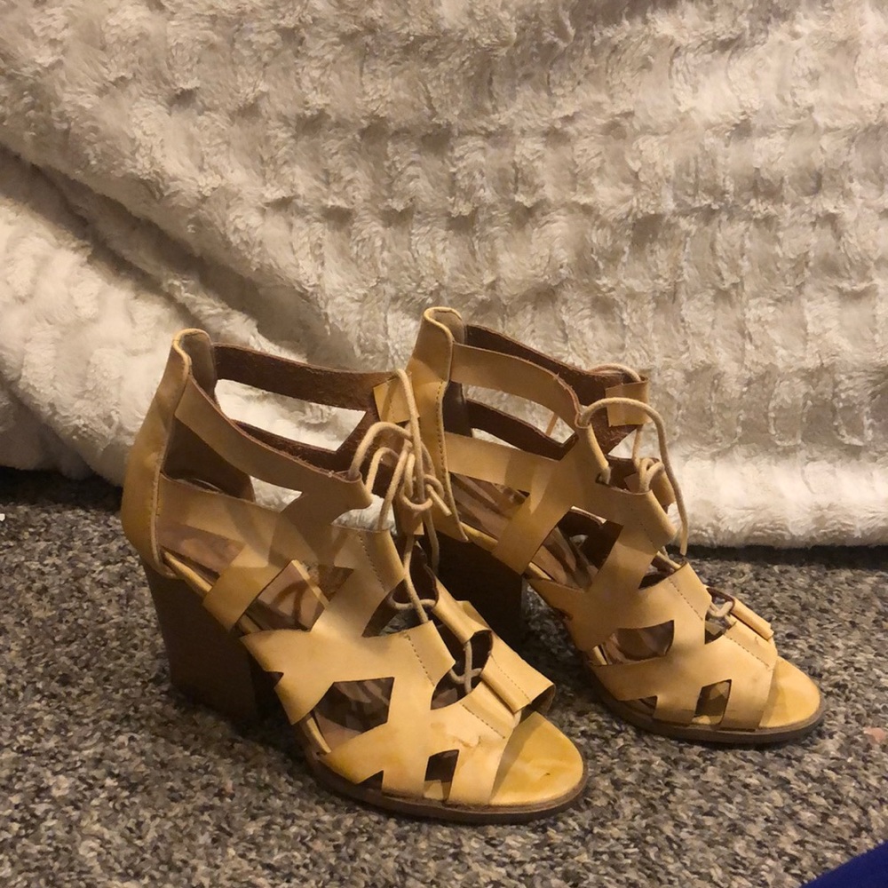 Lace Up Heel Sandals